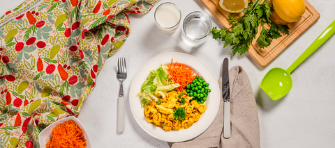 Annos kouluruokaa pöydällä