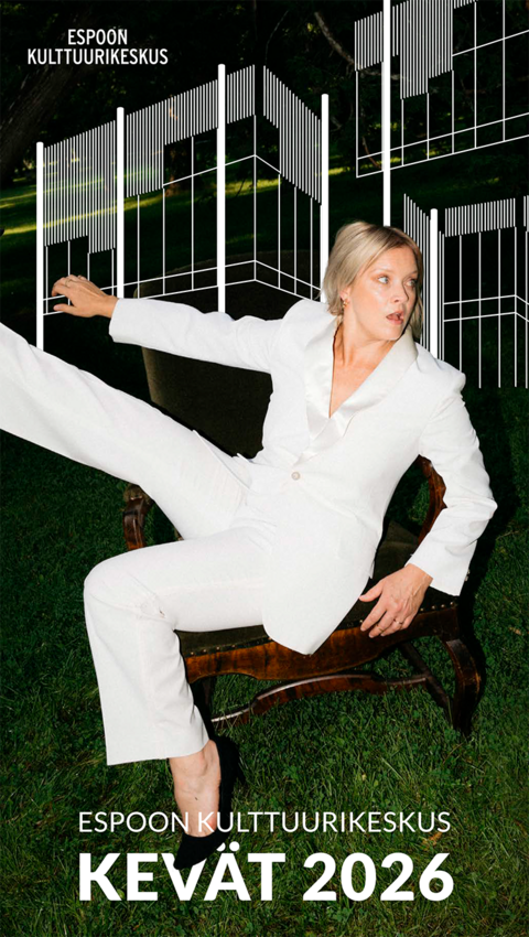 Espoon kulttuurikeskuksen kevään 2026 ohjelmaesitteen kansi.