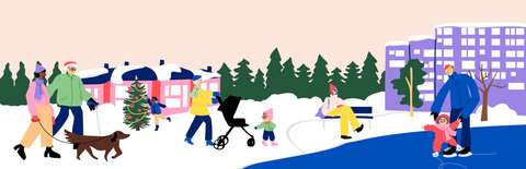 Illustration med vintermotiv.