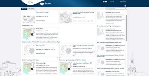 View of the service’s front page.