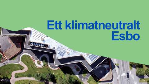 Illustrationsbild av färdplanen för ett klimatneutralt Esbo.