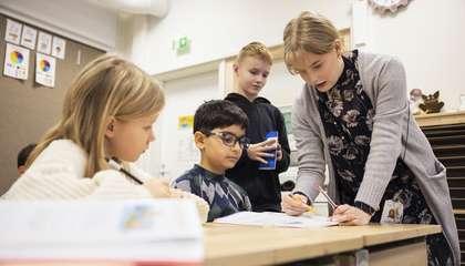 Espoolaisia koululaisia luokassa